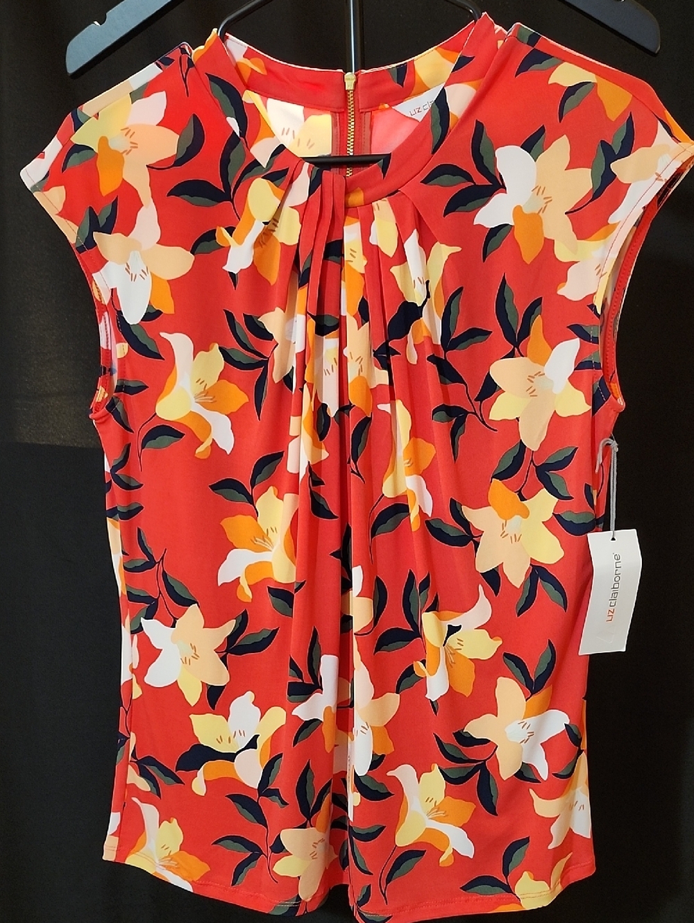 Liz Claiborne Floral Top – Teaberry Multi – Women’s Medium (NWT)